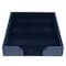 Dacasso Navy Blue Bonded Leather Letter Tray AG-5001 - alternate 1